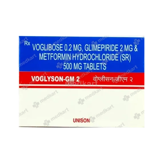 voglyson gm 2mg tablet 10's